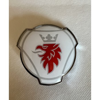 Emblem Scania Gripen i plast - vit