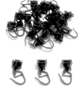 Gardinkrok svart komplett Volvo Man Iveco