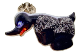 Pin Angry Duck Grey Pluche