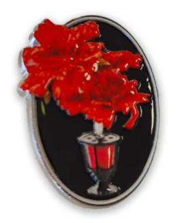 Pin Red Flower